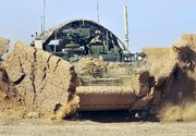 Бтр проламывает стену на полном ходу